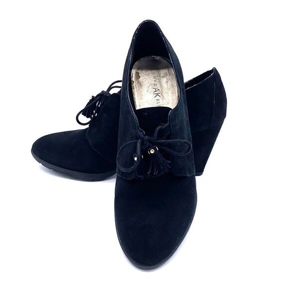 Anne Klein Dariel Black Suede Shoes Size 10 - Picture 4 of 12